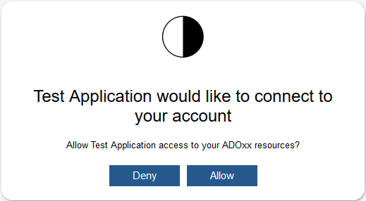 Example: test application connecting to ADOXX